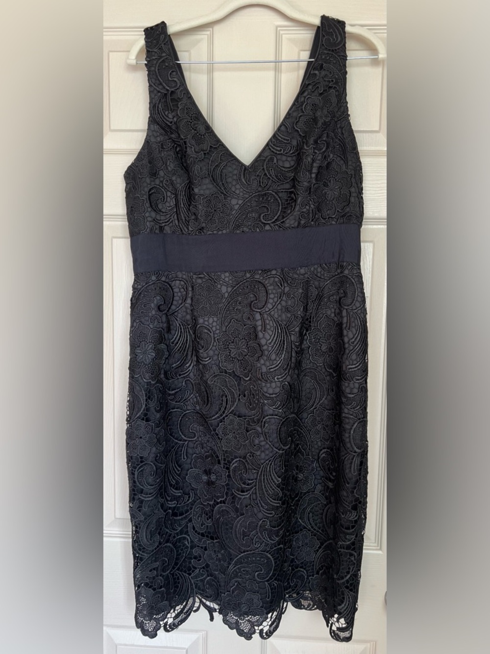 Adrianna Papell Black Lace Cocktail Dress